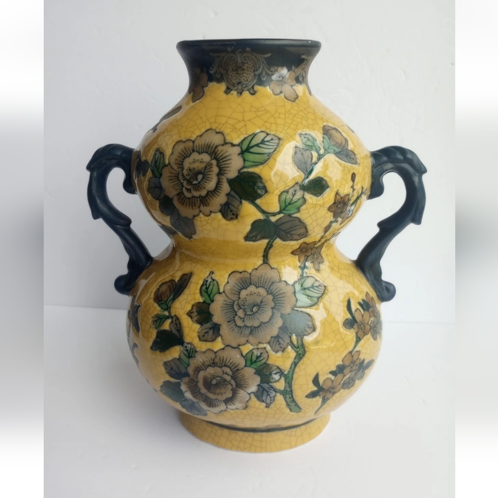 Formalities by Baum Bros Imperial Peony Collection Double Gourd Vase 11.5” Read